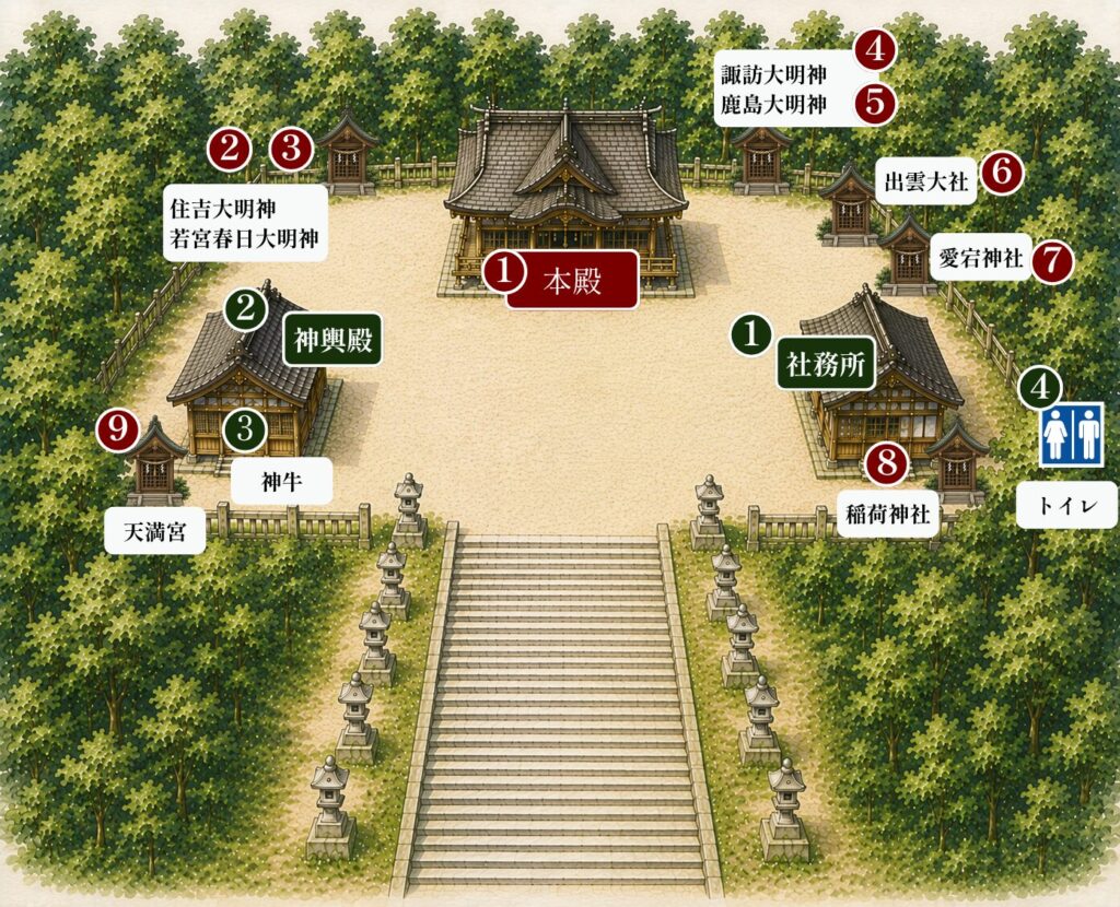本殿周辺マップ